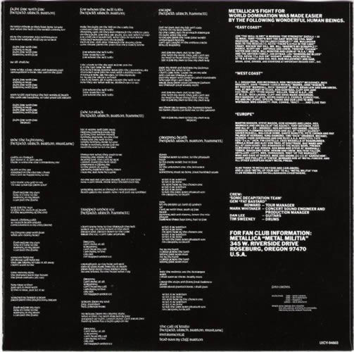 Metallica - Ride The Lightning Japan SHM-CD Mini LP UICY-94663 