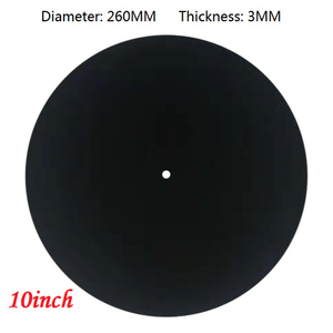 10 inch Felt Record Mat for Phonograph Turntable Vinyl 3MM Black Anti-static Slipmat
