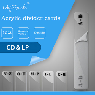 6PCS Alphabet Tab Index Cards CD Turntable Music Vinyl Organizers CD&LP Record Dividers Cards