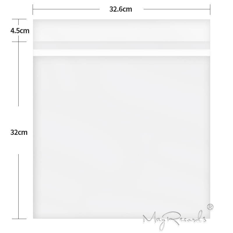 50Pcs 10 Inch Vinyl Record Outer Sleeves With Flap Clear Plastic Vinyl Record Sl